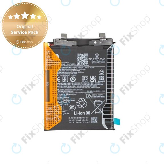 Akkumulátor Xiaomi 13T Pro, 5000mAh, BM5S, 1330103000035B, Genuine Service Pack