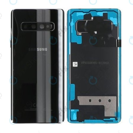 Samsung Galaxy S10 Plus G975F - Akkumulátor Fedőlap (Ceramic Black) - GH82-18867A Genuine Service Pack