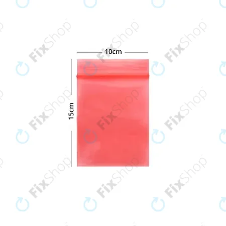 ESD Antisztatikus Cipzáras Táska (Red) - 10x15cm 100db