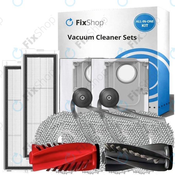 Pótalkatrész készletXiaomi Roborock Qrevo, Qrevo Curv, Qrevo Edge, Qrevo 5AE (1x Főkefe, 2x Szűrő, 2x Oldalkefe, 4x Felmosórongy, 2x Porzsák)
