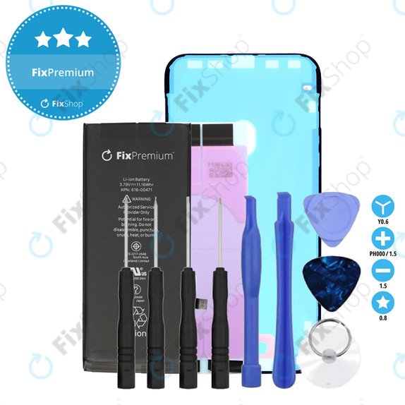 Akkumulátor iPhone XR, 2942mAh, Ragasztó (Adhesive), Szerszámok, FixPremium