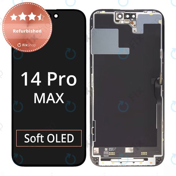 Kijelző iPhone 14 Pro Max, Érintőüveg kerettel, Refurbished