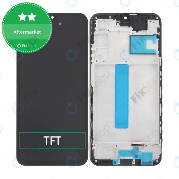 Samsung Galaxy A25 A256B - LCD Kijelző + Érintőüveg + Keret (Brave Black) TFT