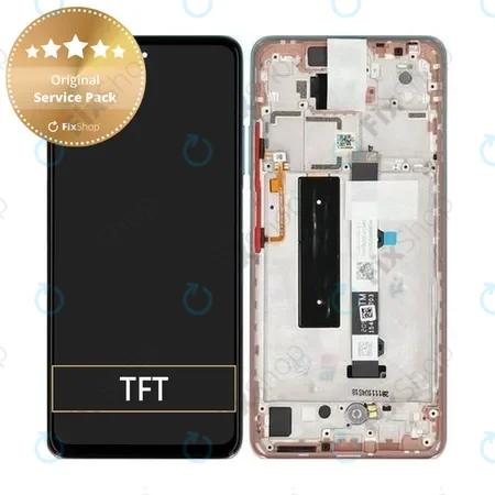 Xiaomi Mi 10T Lite 5G - LCD Kijelző + Érintőüveg + Keret (Rose Gold Beach) - 5600050J1700 Genuine Service Pack