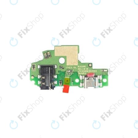 Huawei Honor 9 Lite LLD-L31 - Töltő Csatlakozó + Jack Csatlakozó + Mikrofon PCB Alaplap - 02351SYN, 03024QAS Genuine Service Pack