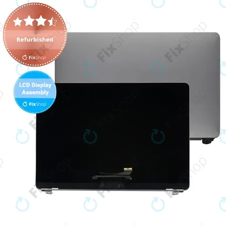 Apple MacBook 12" A1534 (Early 2016 - Mid 2017) - LCD Kijelző + Előlapi Üveg + Fedőlap (Space Gray) Refurbished