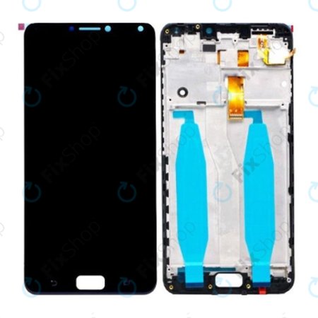 Asus Zenfone 4 Max ZC554KL (X00ID) - LCD Kijelző + Érintőüveg + Keret (Deepsea Black) Genuine Service Pack