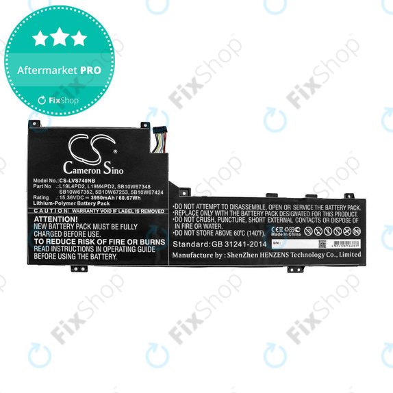 Akkumulátor Lenovo Yoga S740 14, IdeaPad S740-14IIL, 3950mAh, Li-Pol, 15.36V, L19L4PD2, HQ