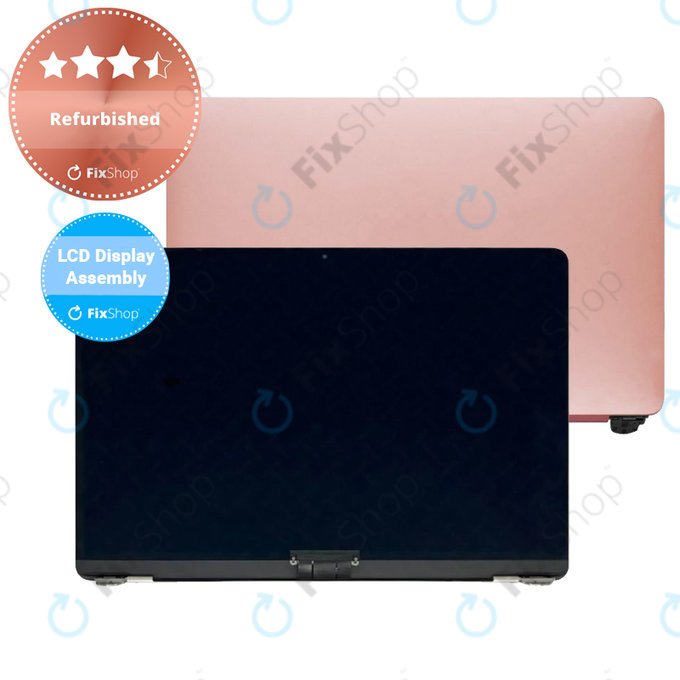 Apple MacBook Air 13" A1932 (2019), 13" A2179 (2020) - LCD Kijelző + Előlapi Üveg + Fedőlap (Gold) Refurbished