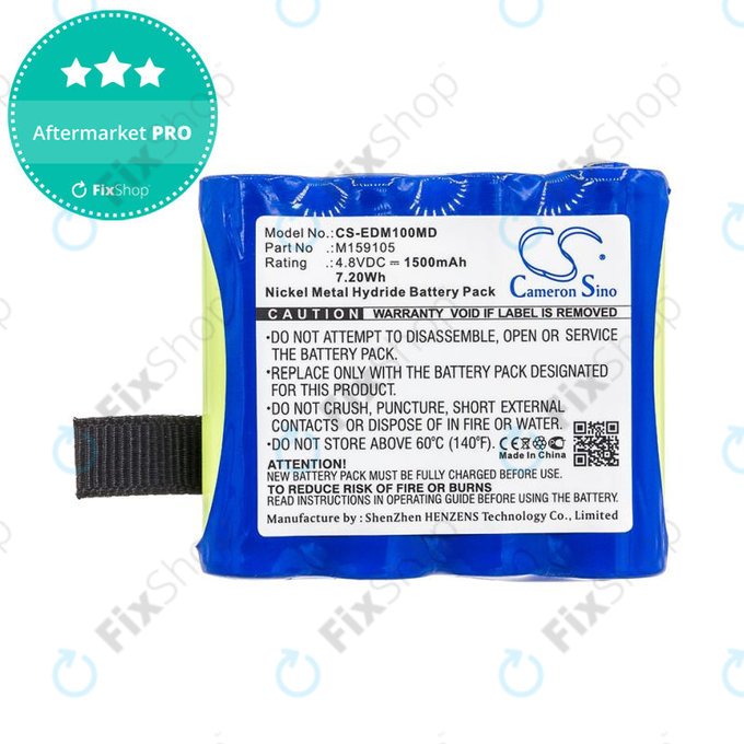 Akkumulátor Edan Cs-01, Edan H100, Edan H100b, Edan H100n, 1500mAh, Ni-MH, 4.8V, 4XNR49AA1500P, HQ