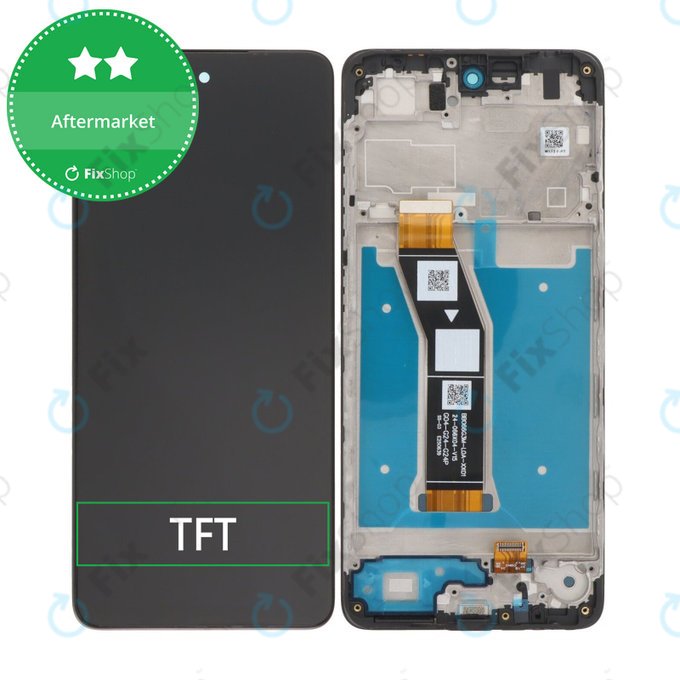 Motorola Moto G04 - LCD Kijelző + Érintőüveg + Keret (Black) TFT