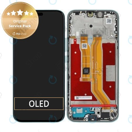 Honor 400 Lite - LCD Kijelző + Érintőüveg + Keret (Marrs Green) - 0235ANTH Genuine Service Pack