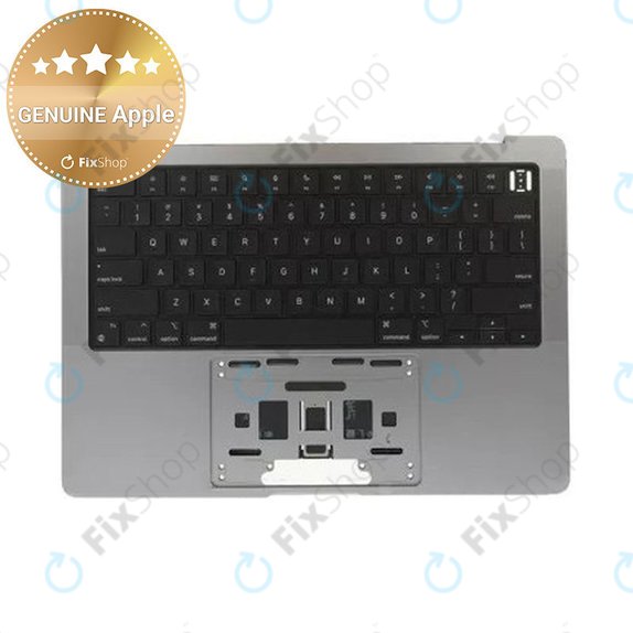 Felső billentyűzetkeret MacBook Pro 14", A2442 (2021), A2779 (2023), US billentyűzettel és akkumulátorral, Space Gray, 661-32210, Genuine Apple