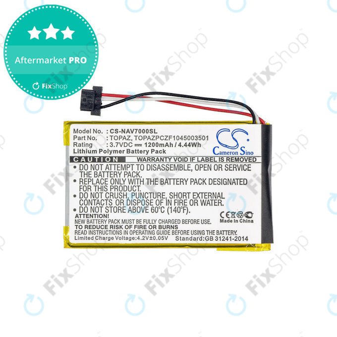 Akkumulátor Navigon 70, 1200mAh, Li-Pol, 3.7V, Topaz, HQ