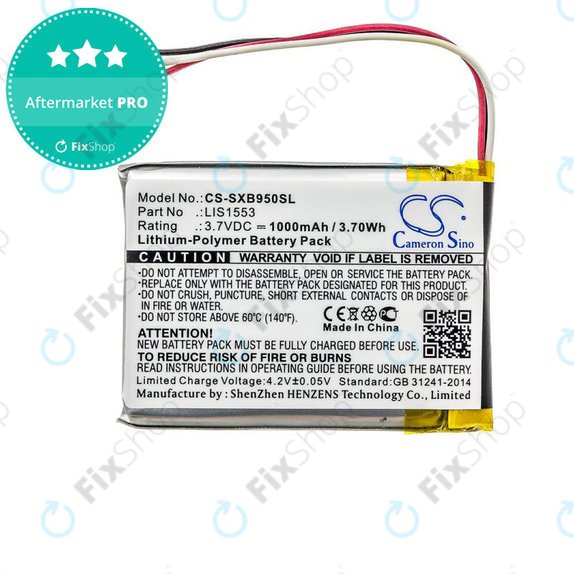 Akkumulátor Sony Mdr-Xb950n1, Srs-Ws1, 1000mAh, Li-Pol, 3.7V, LIS1553, HQ