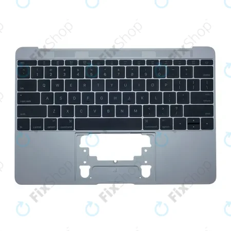 Apple MacBook 12" A1534 (Early 2015 - Mid 2017) - Felső Billentyűzet Keret + Billentyűzet US (Space Gray)