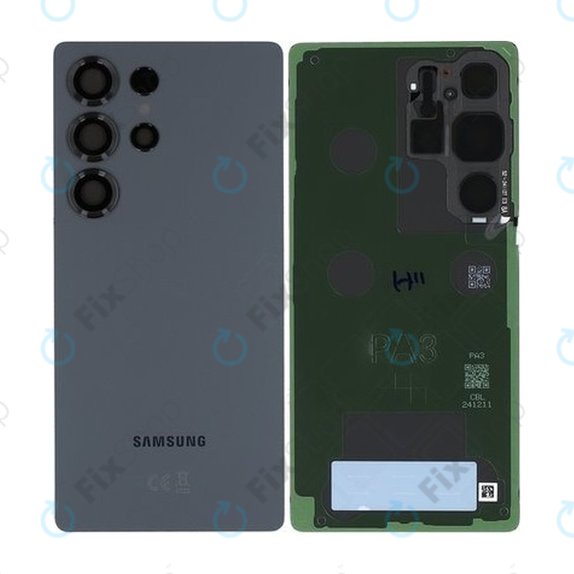 Samsung Galaxy S25 Ultra - Akkumulátor Fedőlap (Titanium Black) - GH82-36353D Genuine Service Pack