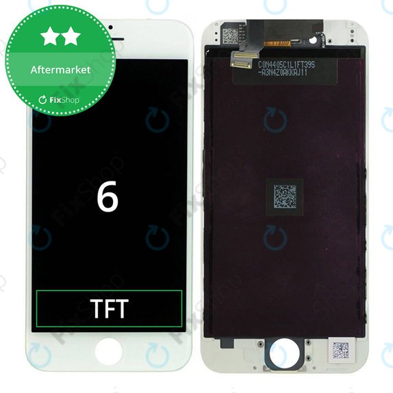 Kijelző iPhone 6, White, Érintőüveg kerettel