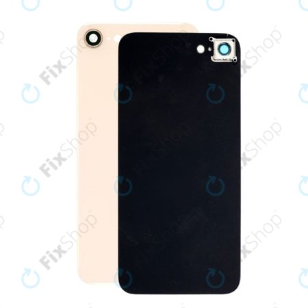 Apple iPhone 8 - Hátsó Ház Üveg + Hátlapi Kameralencse Üveg (Gold)