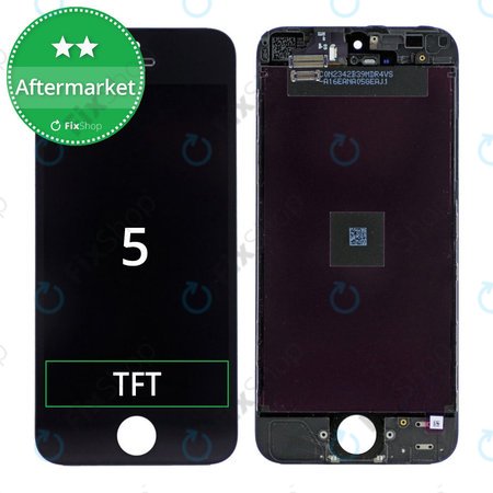 Apple iPhone 5 - LCD Kijelző + Érintőüveg + Keret (Black) TFT