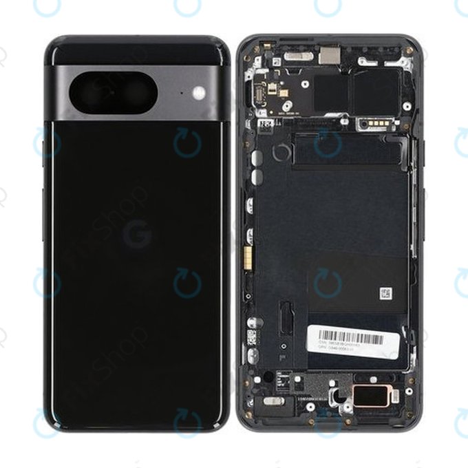 Google Pixel 8 GKWS6 G9BQD - Akkumulátor Fedőlap (Obsidian) - G949-00563-01 Genuine Service Pack