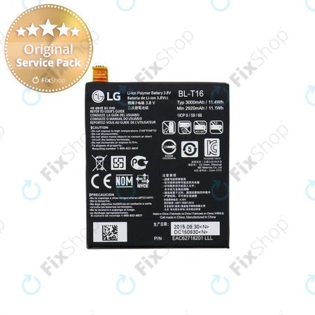 LG G Flex 2 H955 - Akkumulátor BL-T16 3000mAh - EAC62718201 Genuine Service Pack