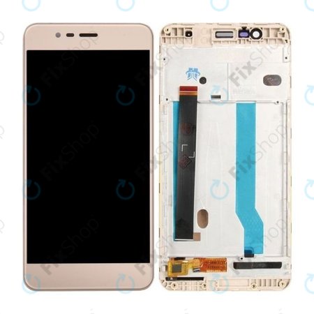 Asus Zenfone 3 Max ZC520TL - LCD + Érintőüveg + Keret (Arany)