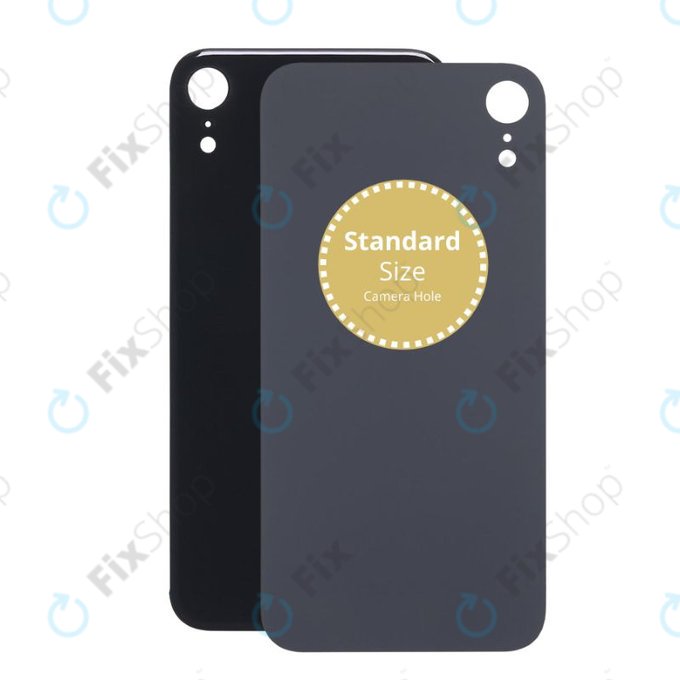 Apple iPhone XR - Hátsó Ház Üveg (Black)