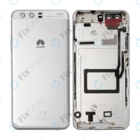 Huawei P10 VTR-L29 - Akkumulátor fedőlap (Ezüst) - 02351DJA