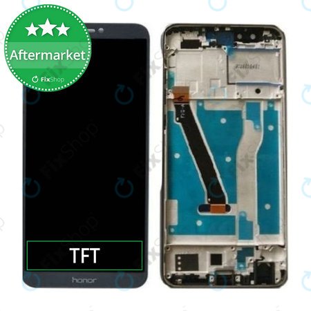 Huawei Honor 9 Lite - LCD Kijelző + Érintőüveg + Keret (Glacier Grey) TFT