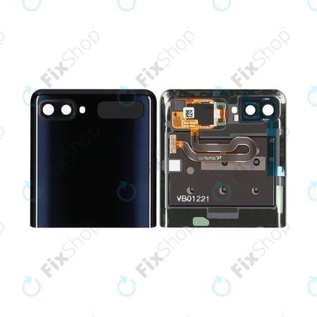 Samsung Galaxy Z Flip F700N - Akkumulátor Fedőlap Felső (Mirror Black) - GH96-13380A Genuine Service Pack