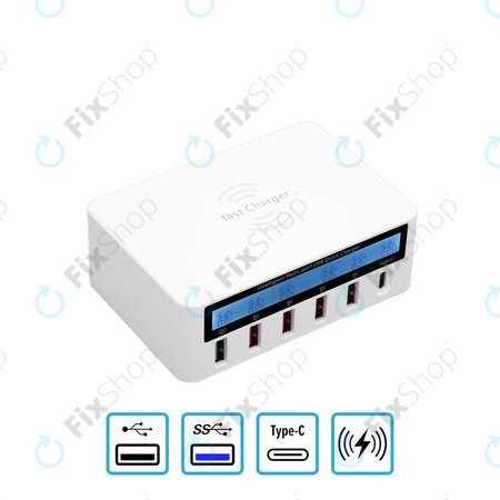 WLX-818F Szerviz töltőállomás USB 3.0-val és USB-C-vel