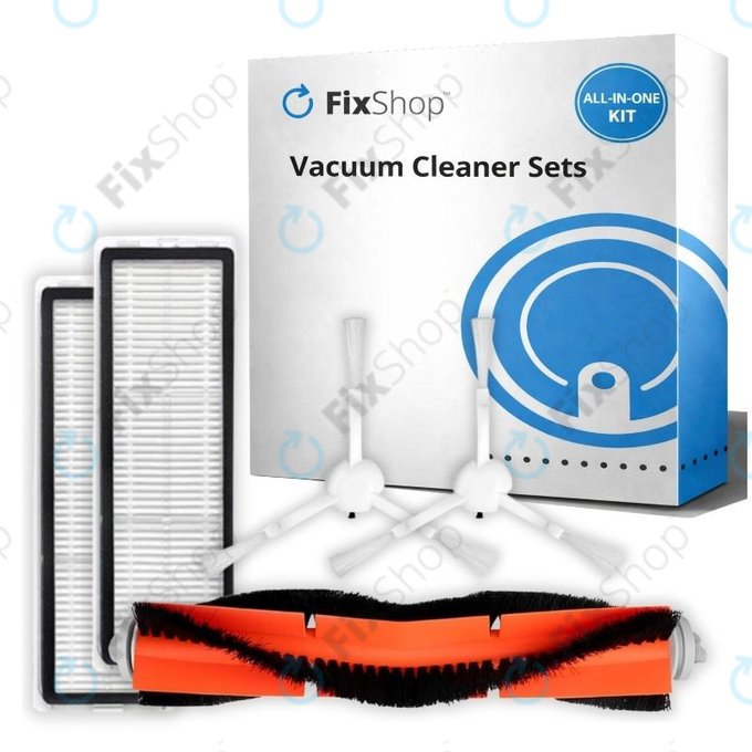 Pótalkatrész készlet Xiaomi Mi Robot Vacuum Mop (Mijia 1C), 2 (Mijia 2C) 2 Pro+ (Mijia 1T) (1x Főkefe, 2x Szűrő, 2x Oldalkefe)
