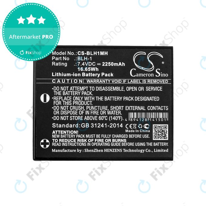 Akkumulátor Olympus E-M1, 2250mAh, Li-Ion, 7.4V, BLH-1, HQ